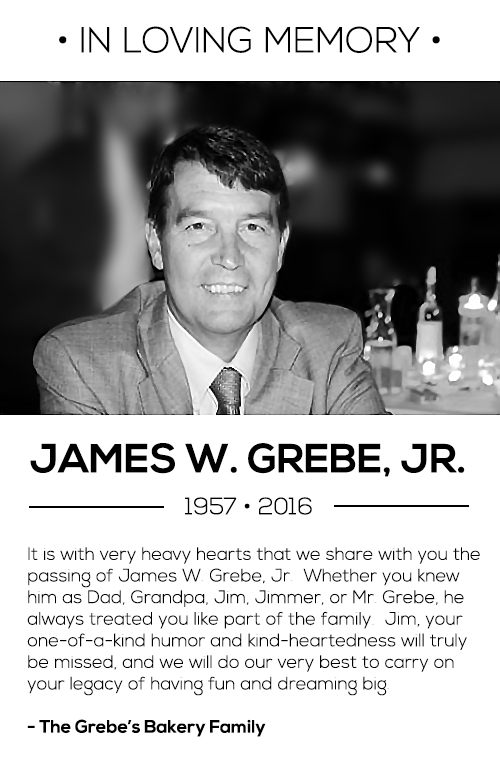 James Grebe passes at 58